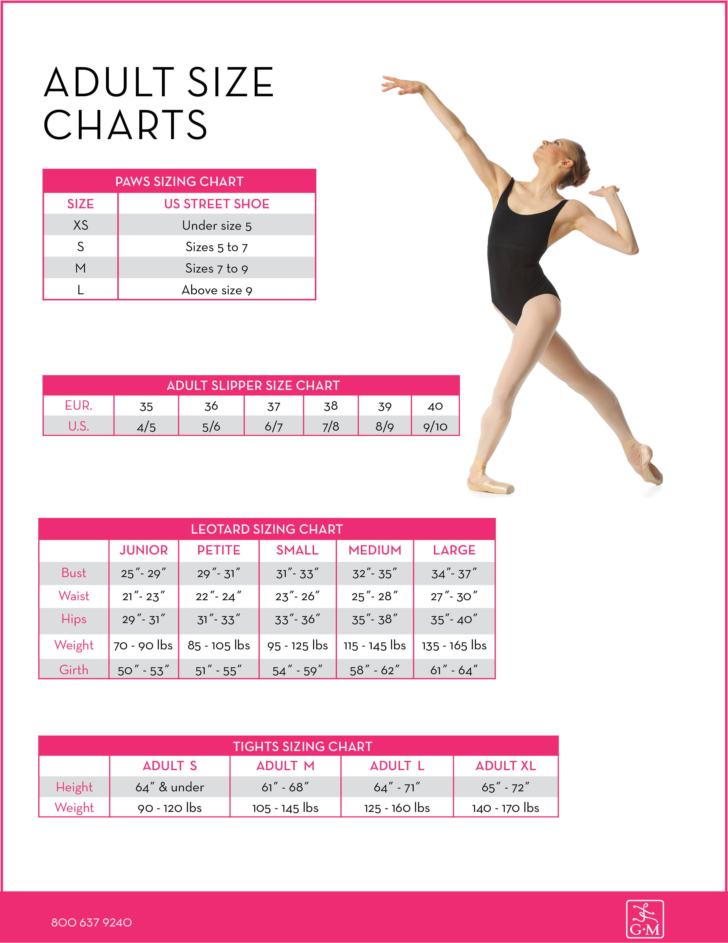Size-Charts_Adult - Dance Desire Dance Store