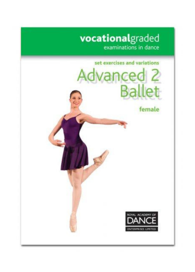 RAD Syllabus Book - Advanced Two - Female - Dance Desire Dance Store